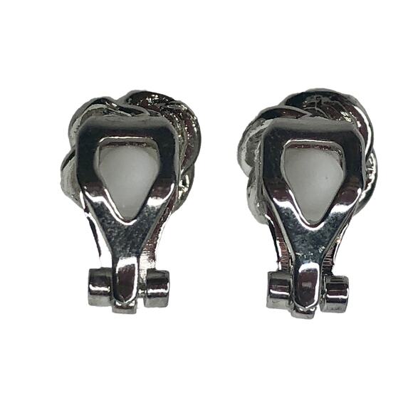 Silver Celtic Knot Clip-On Stud Earrings - Picture 3 of 3
